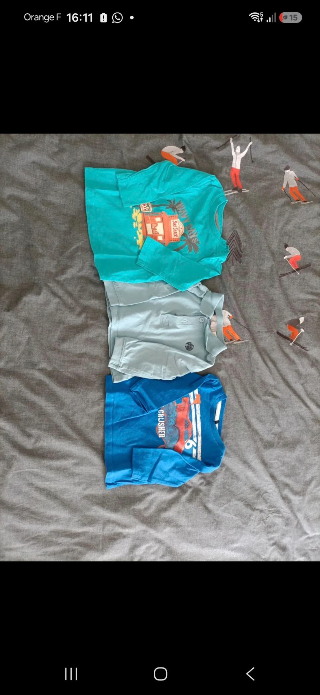 Lot 3 t-shirt manches longues bébé 6 mois
